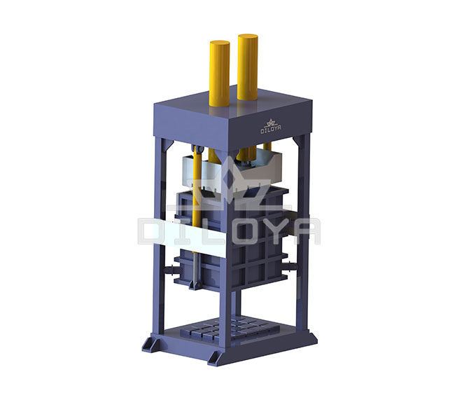 Double chamber baler for textile waste