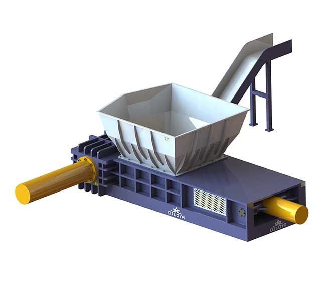 Waste Cans Baler With Conveyor